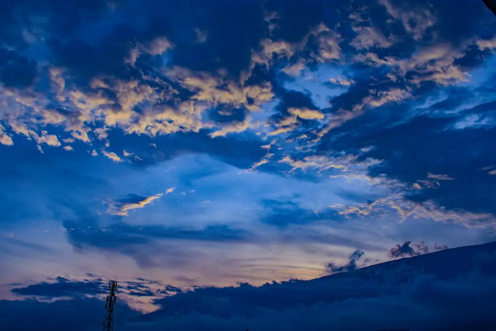 Sunset behind the Mount Cameroon