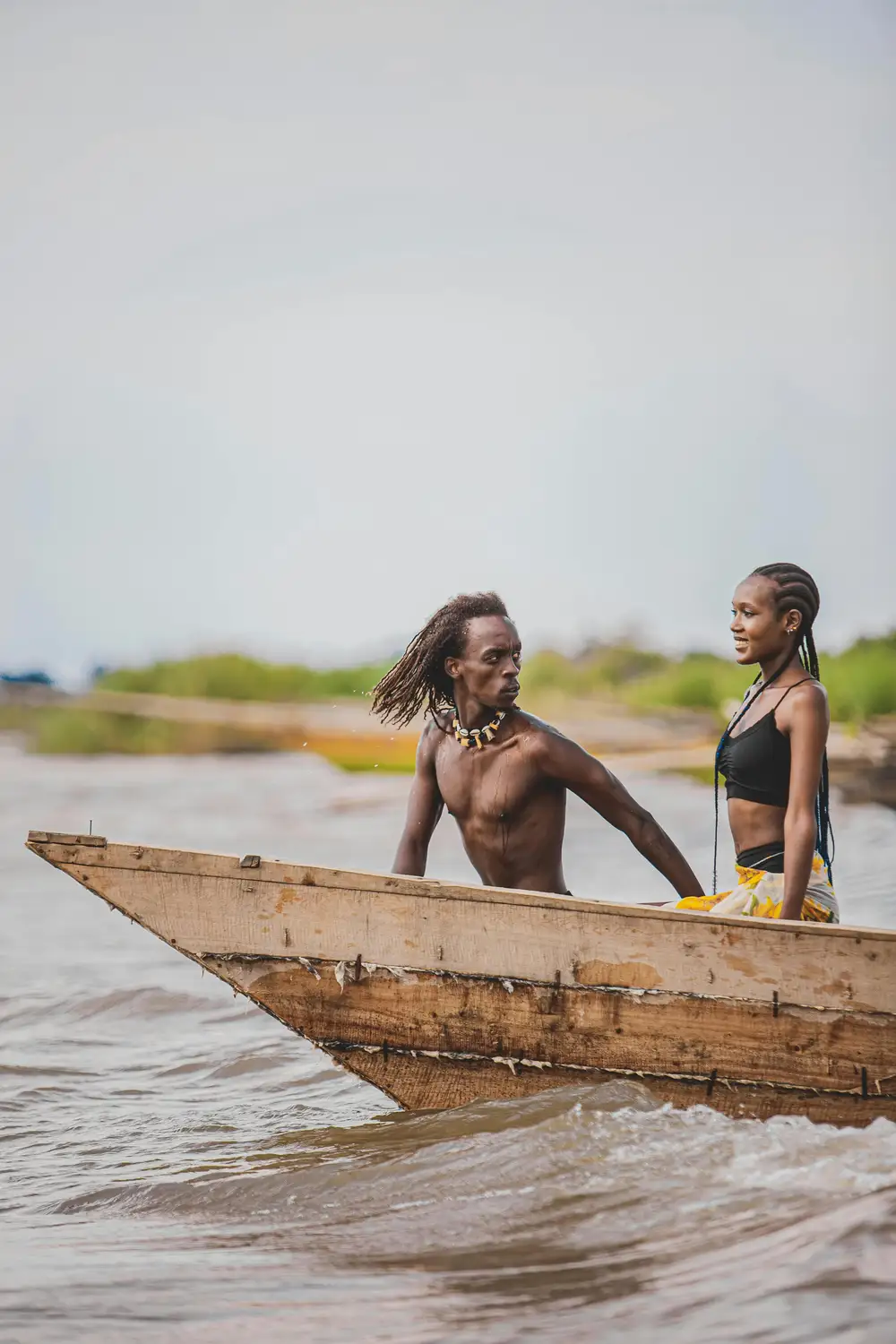 people on a canoe