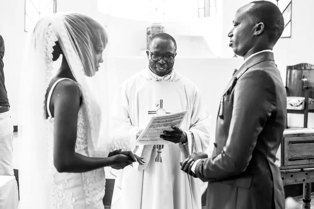 couples exchanging wedding vows