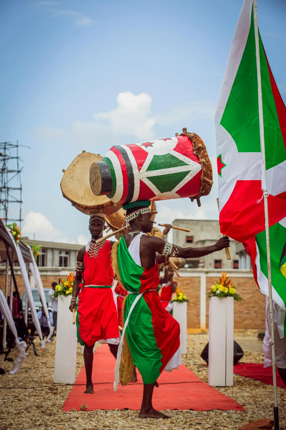 drumers and dancers performing