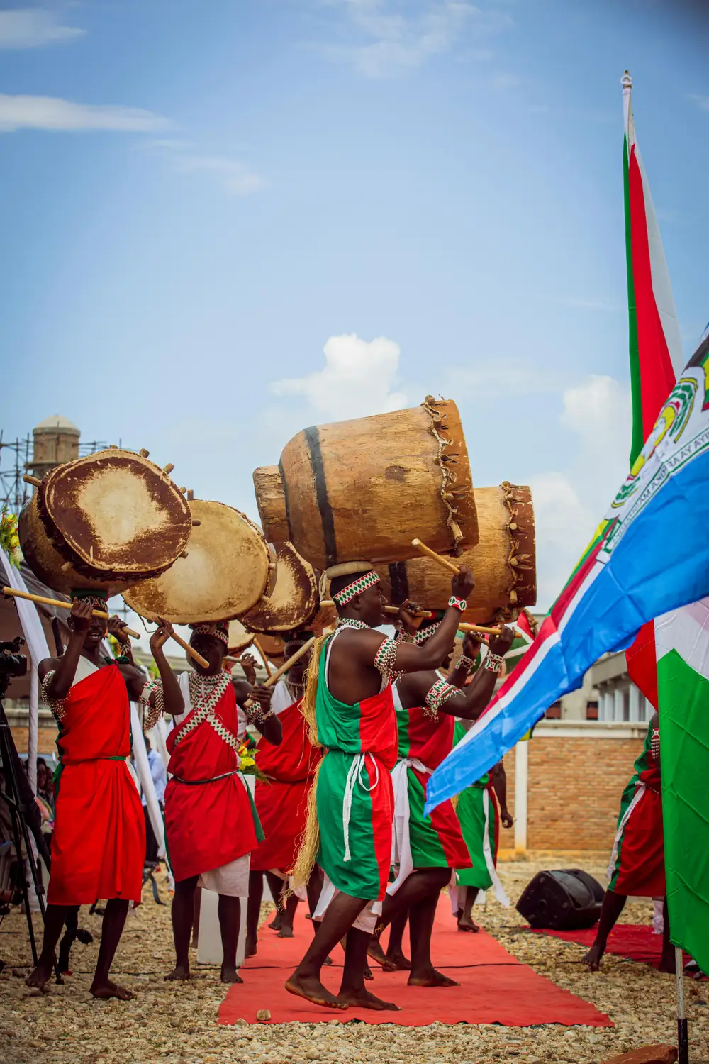 drumers and dancers performing