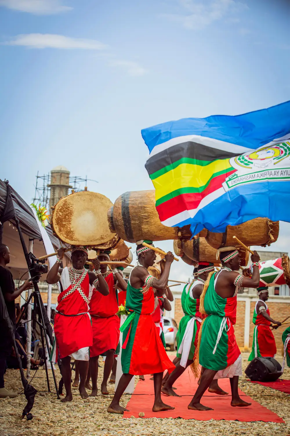 drumers and dancers performing