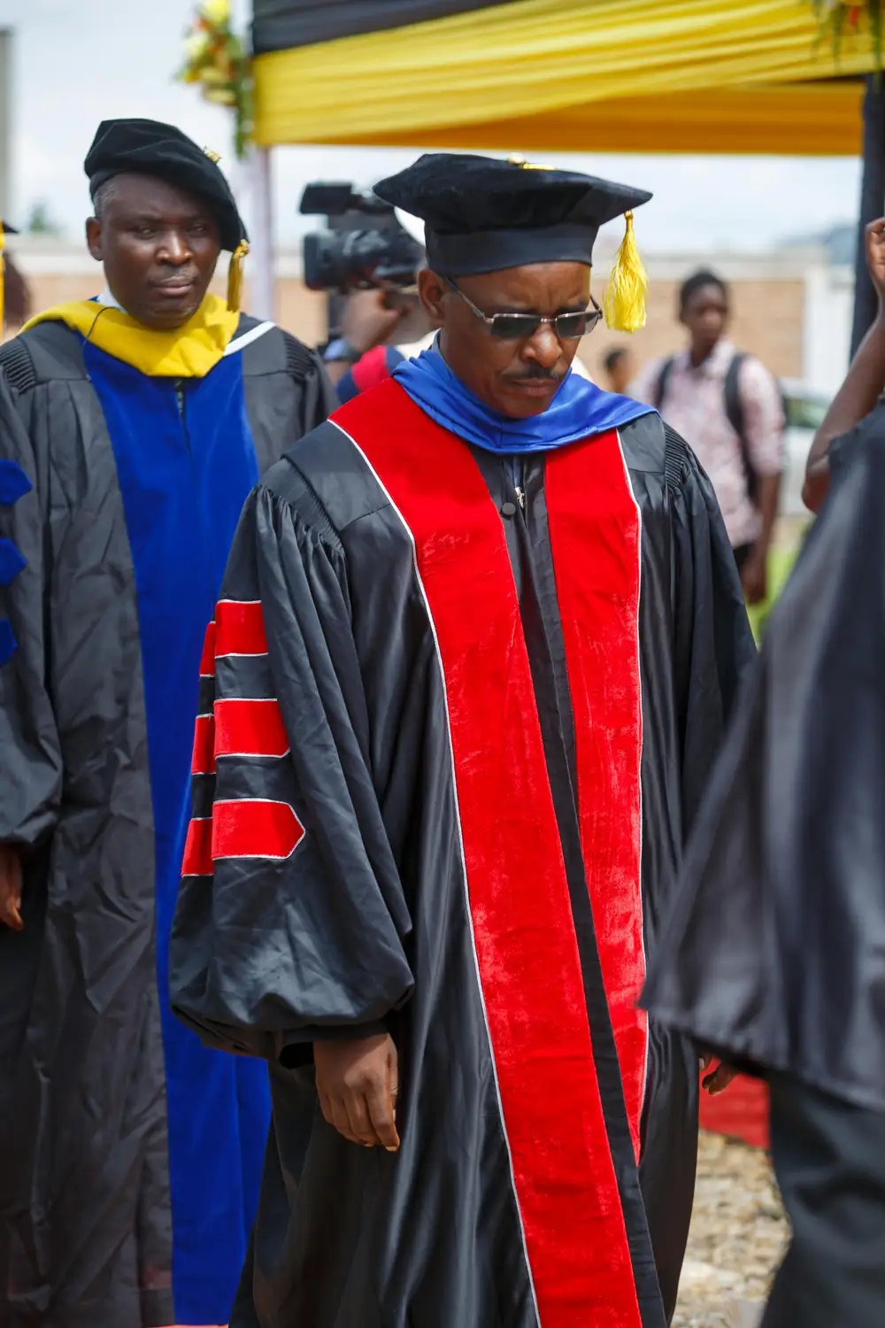 lecturers on ceremonial gowns