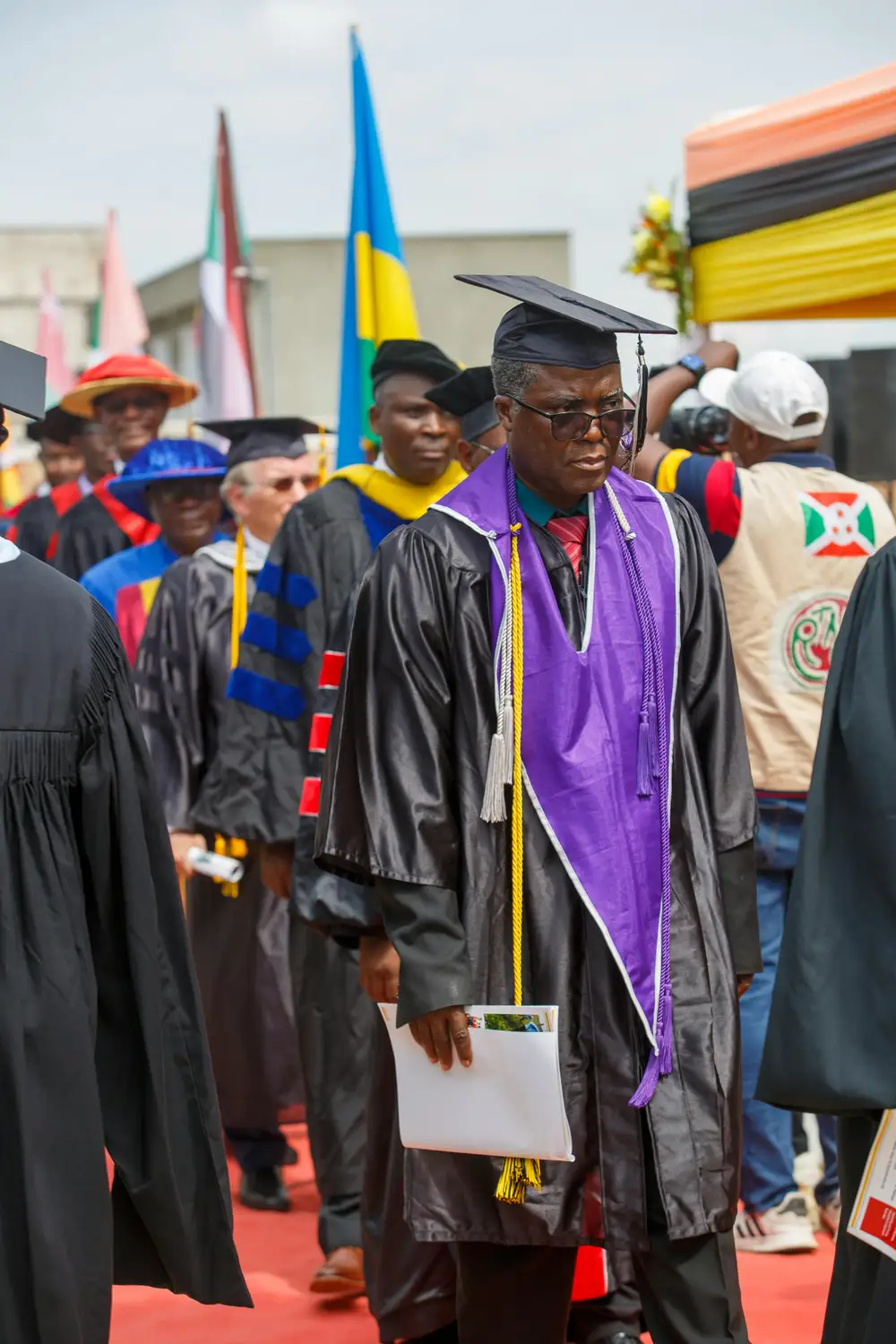 lecturers on ceremonial gowns