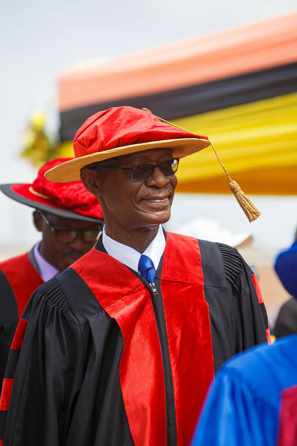 lecturer on ceremonial gown