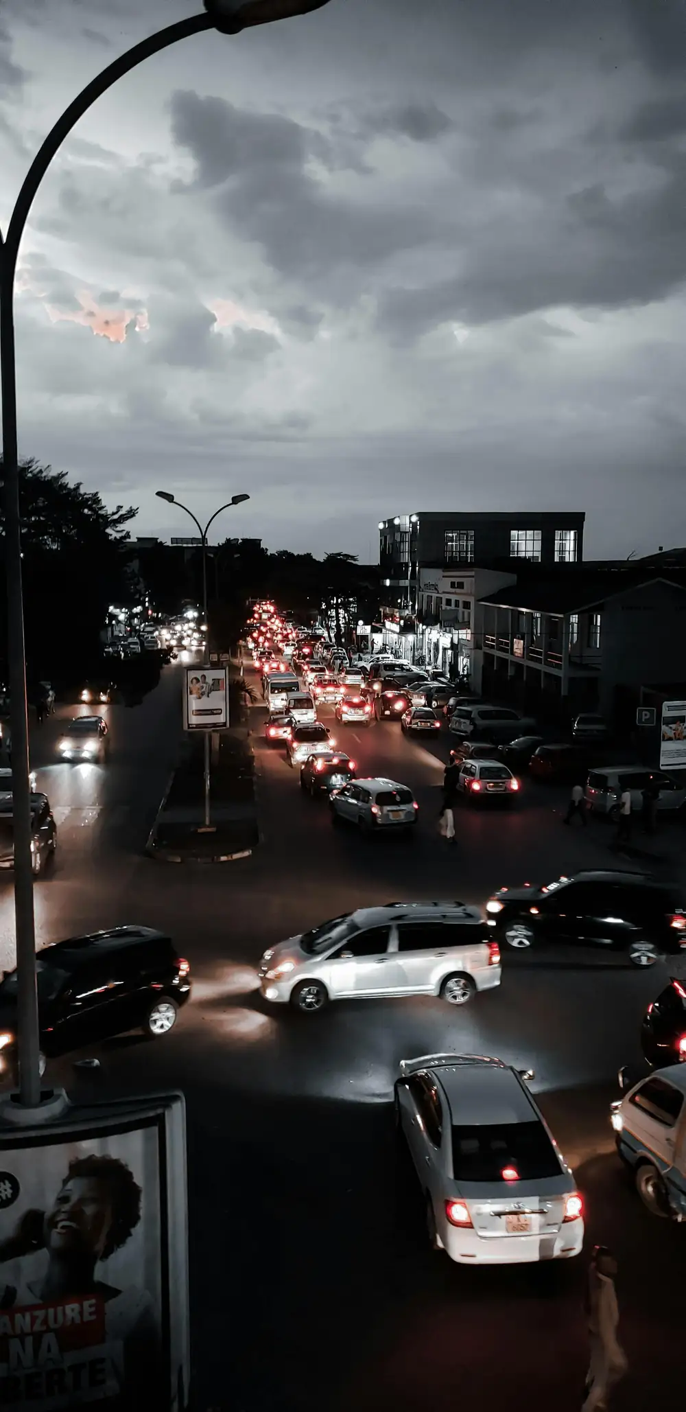 cars moving at night