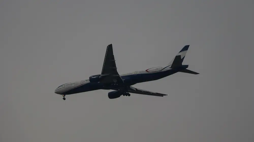 Aircraft descent into Lagos International Airport