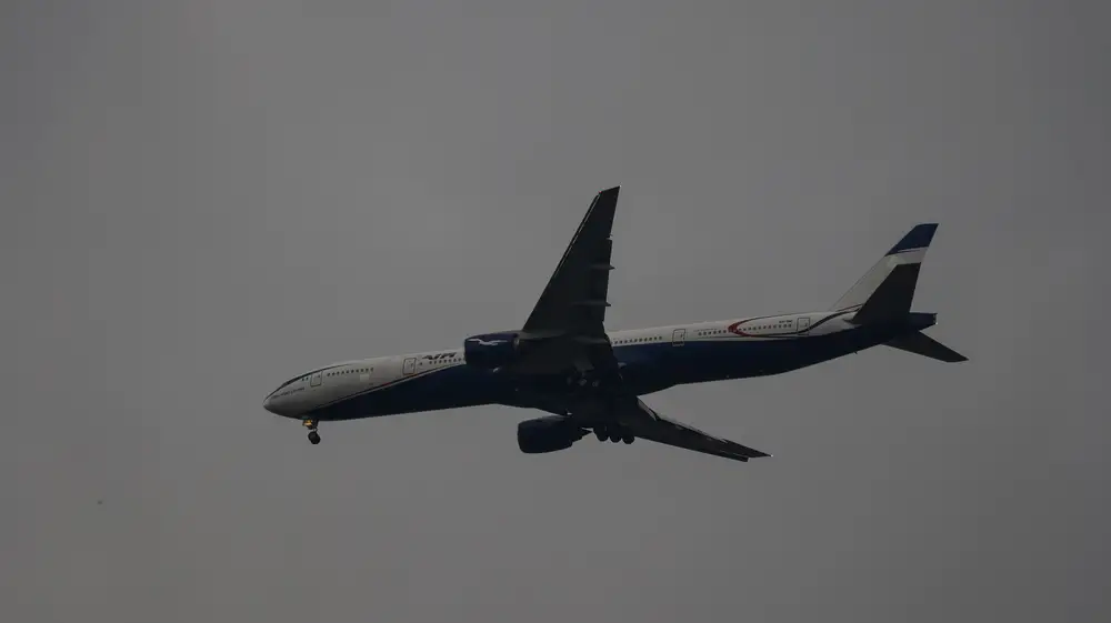 Aircraft descent into Lagos International Airport