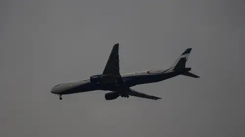 Aircraft descent into Lagos International Airport